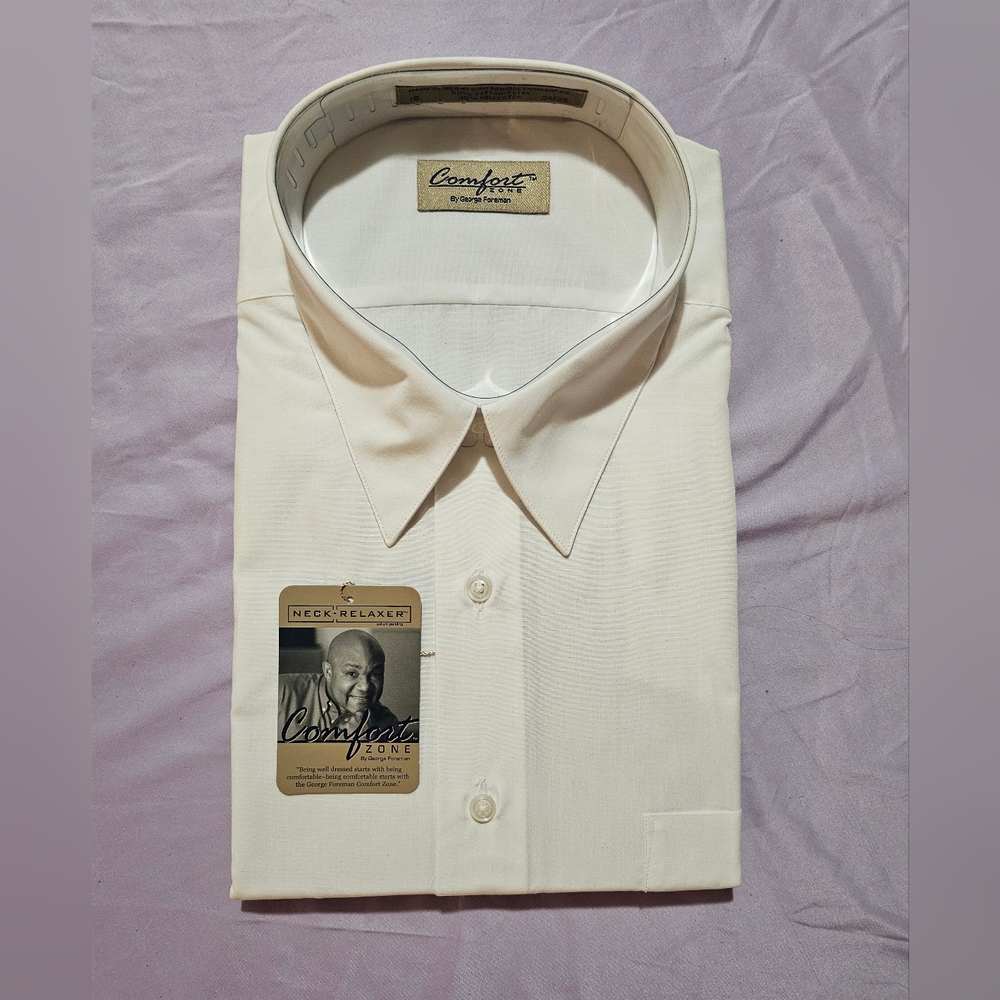 White George Foreman New with Tags Mens Big & Tall Dress Shirt Father's Day